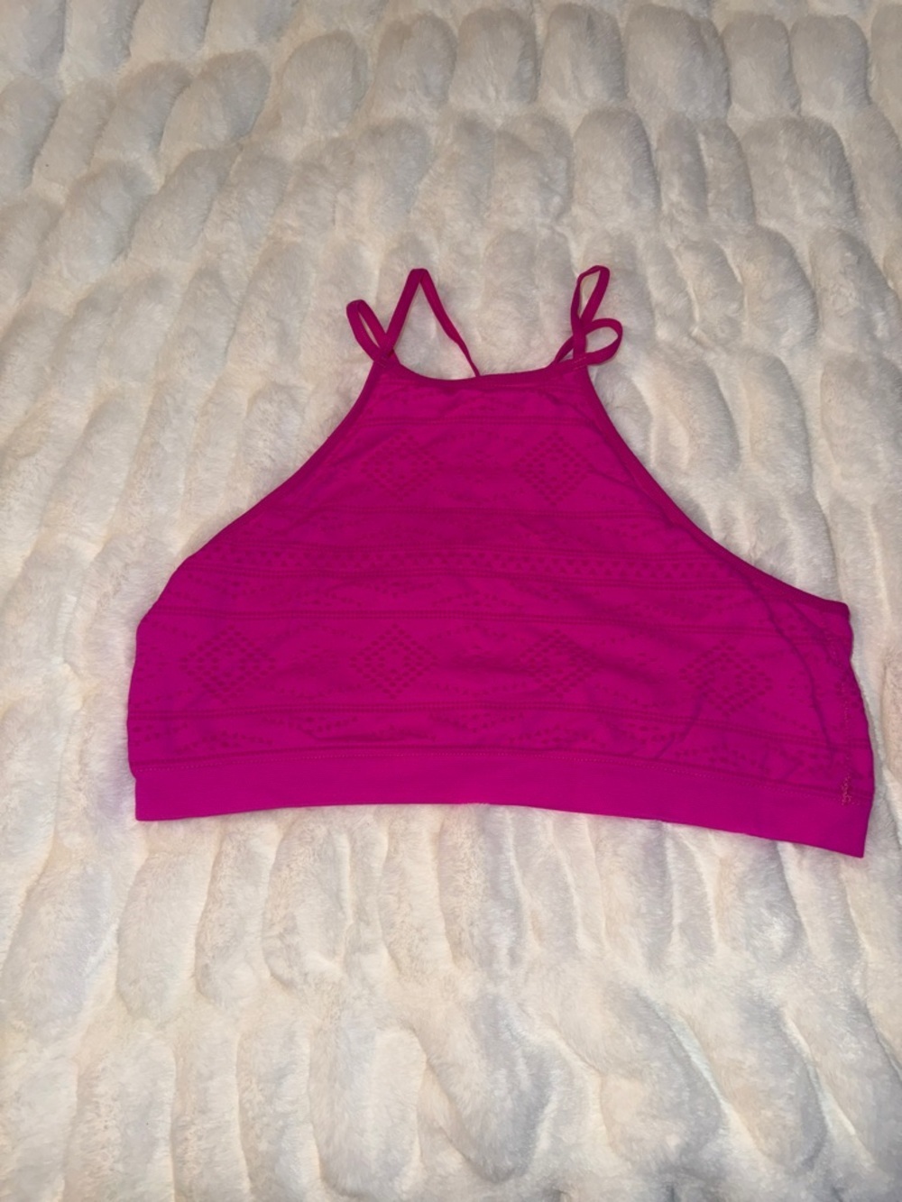 Victoria's Secret Hot Pink High-Neck Bralette A2